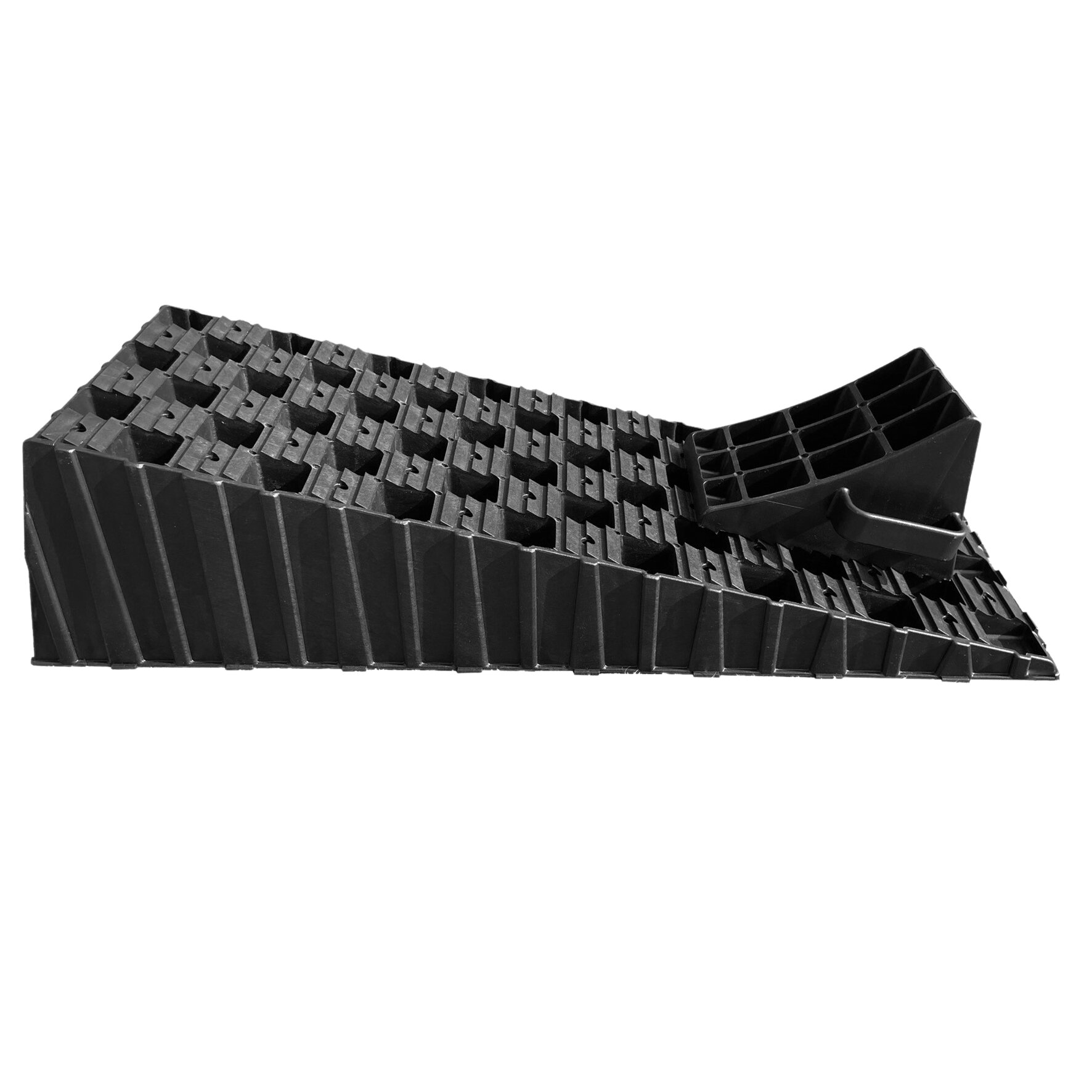 Stufenloser Auffahrkeil XL mit Parkstopper